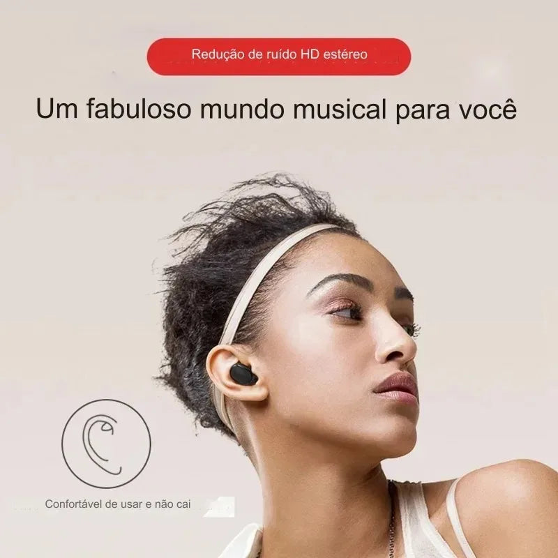 Fone De Ouvido Sem Fio Esporte Bluetooth 5.0 Estéreo Mini Fones Para Android / IOS