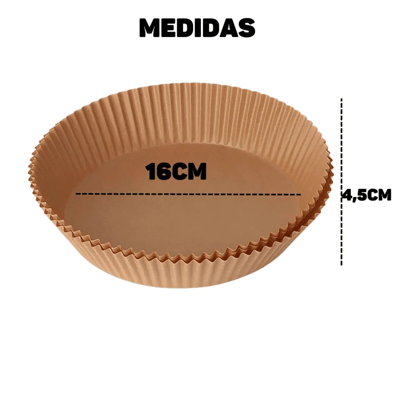 Forma Forro de Air Fryer Descartável Não Gruda Sem Óleo - 100 unidades